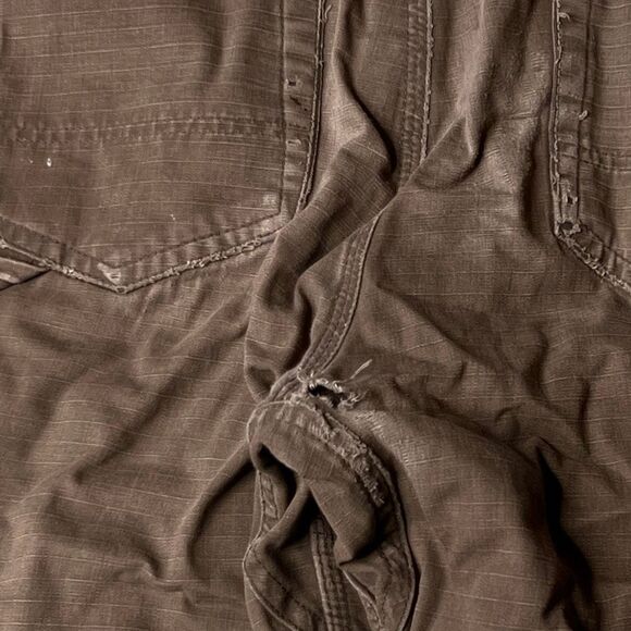 Y2K Carhartt Distressed Ripstop Pants B342 DFE Brown 32X30 - Picture 8 of 8